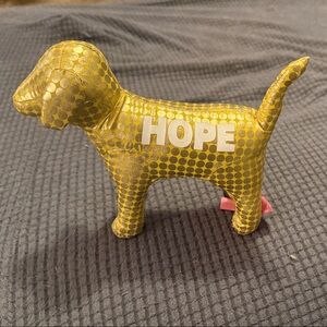 Victoria's Secret Gold Polka Dot Dog Figurine